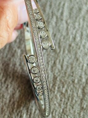 Bypass Style Bangle Bracelet
